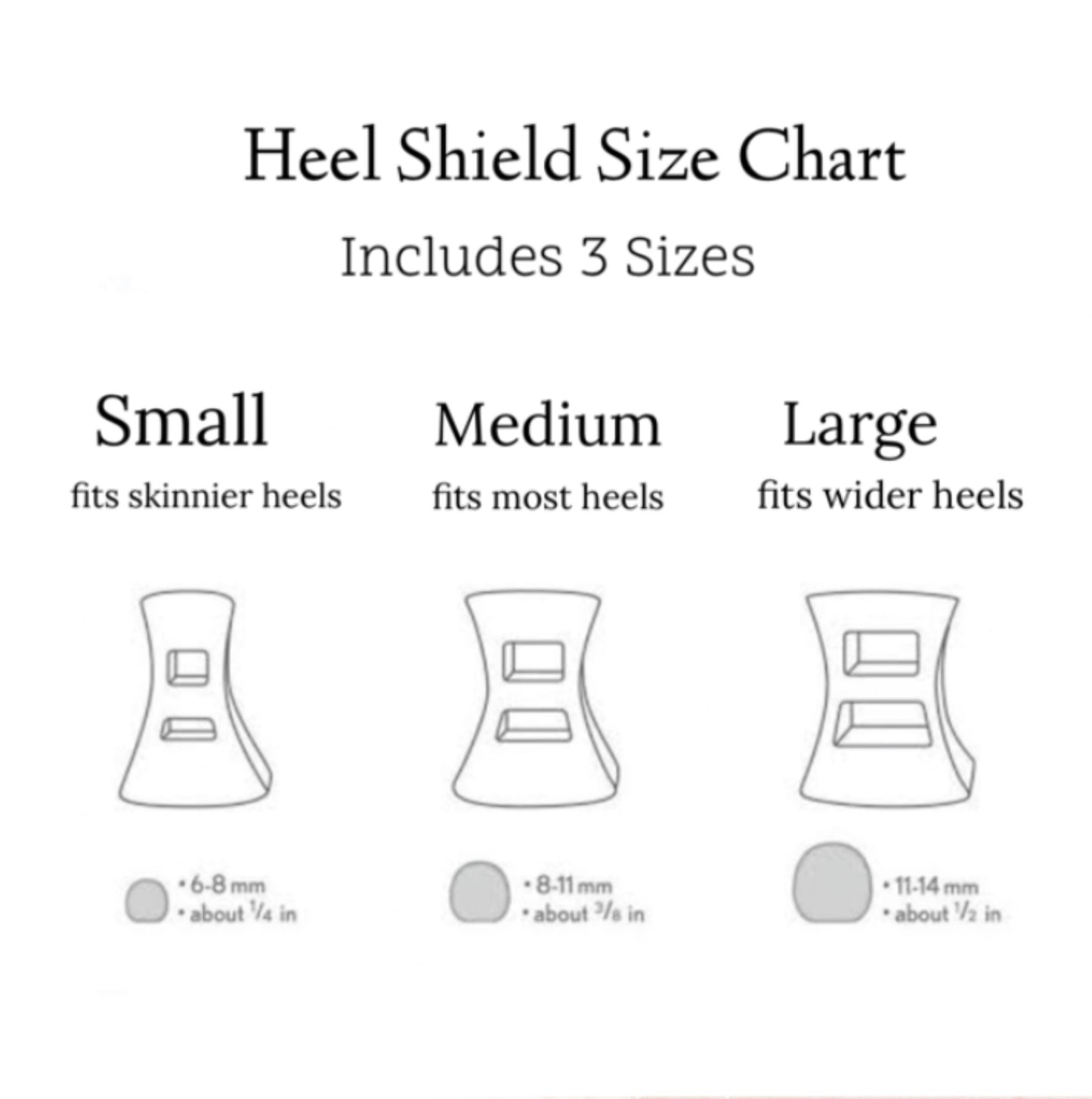 Heel Shield – Black (All 3 Sizes)