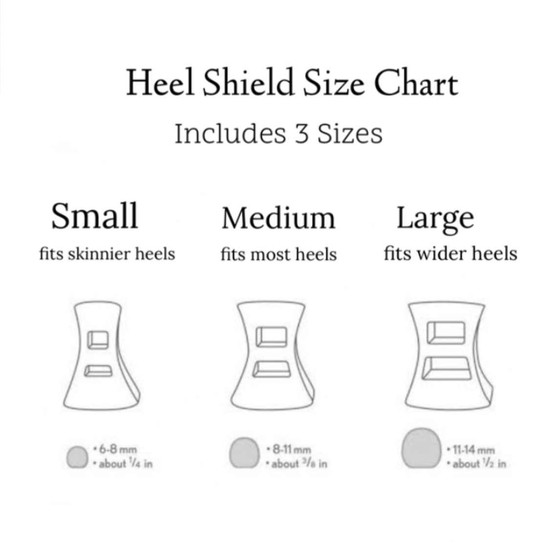 Heel Shield - Transparent Pack of 2 (All 3 Sizes)